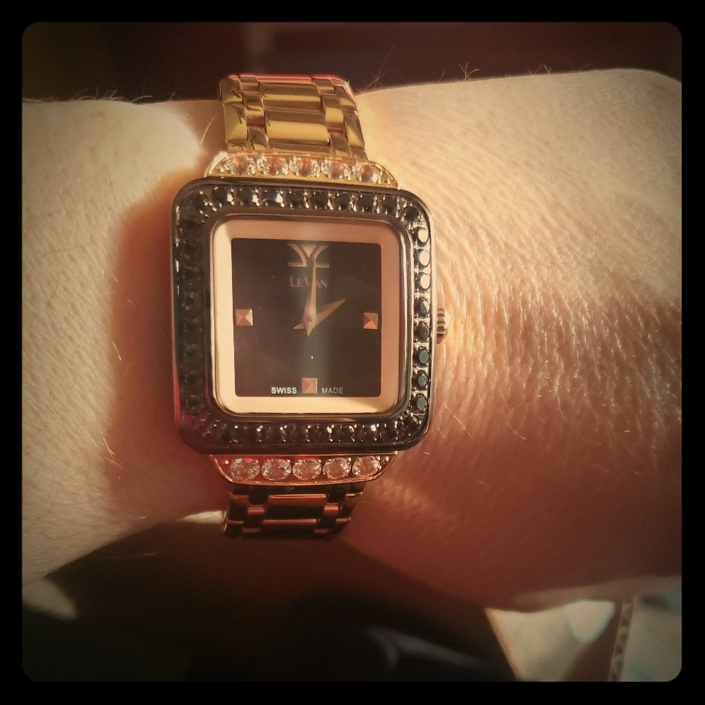 LeVian Stainless Steel Ladies Watch